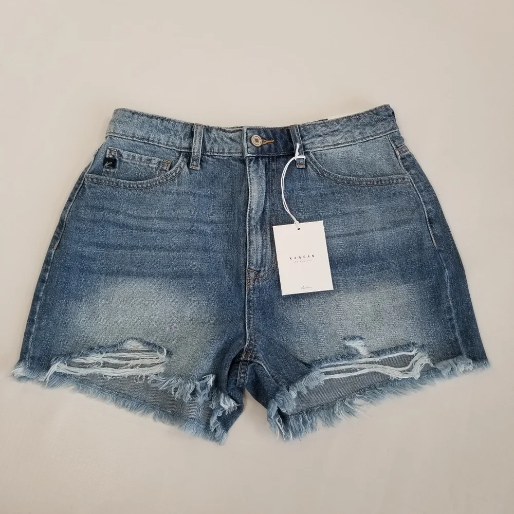 KanCan High Rise Denim Shorts 9/28 NWT - Picture 1 of 7